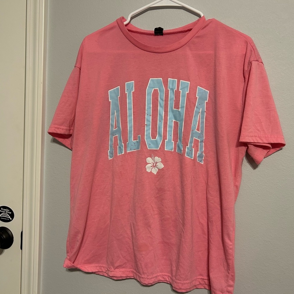 SHEIN Pink Casual T-Shirt